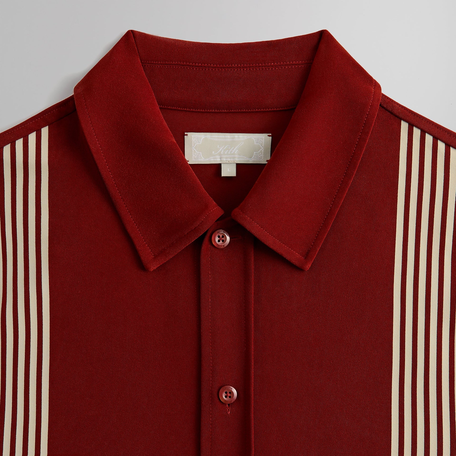 Kith Sueded Sateen Boxy Collared Overshirt - Almandine