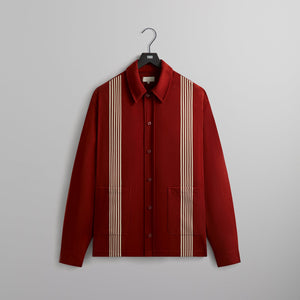 Kith Sueded Sateen Boxy Collared Overshirt - Almandine