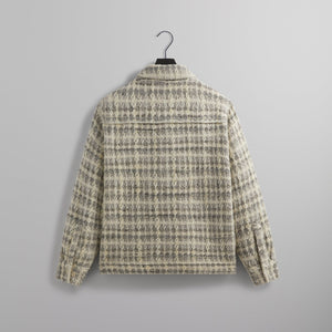 Kith Windowpane Tweed Boxy Collared Overshirt - Atrium