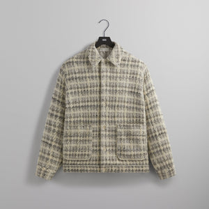 Kith Windowpane Tweed Boxy Collared Overshirt - Atrium