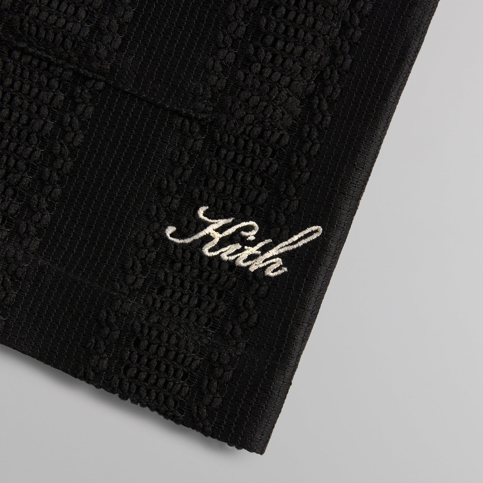 Kith Ladder Lace Boxy Collared Overshirt - Black