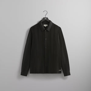 Kith Ladder Lace Boxy Collared Overshirt - Black