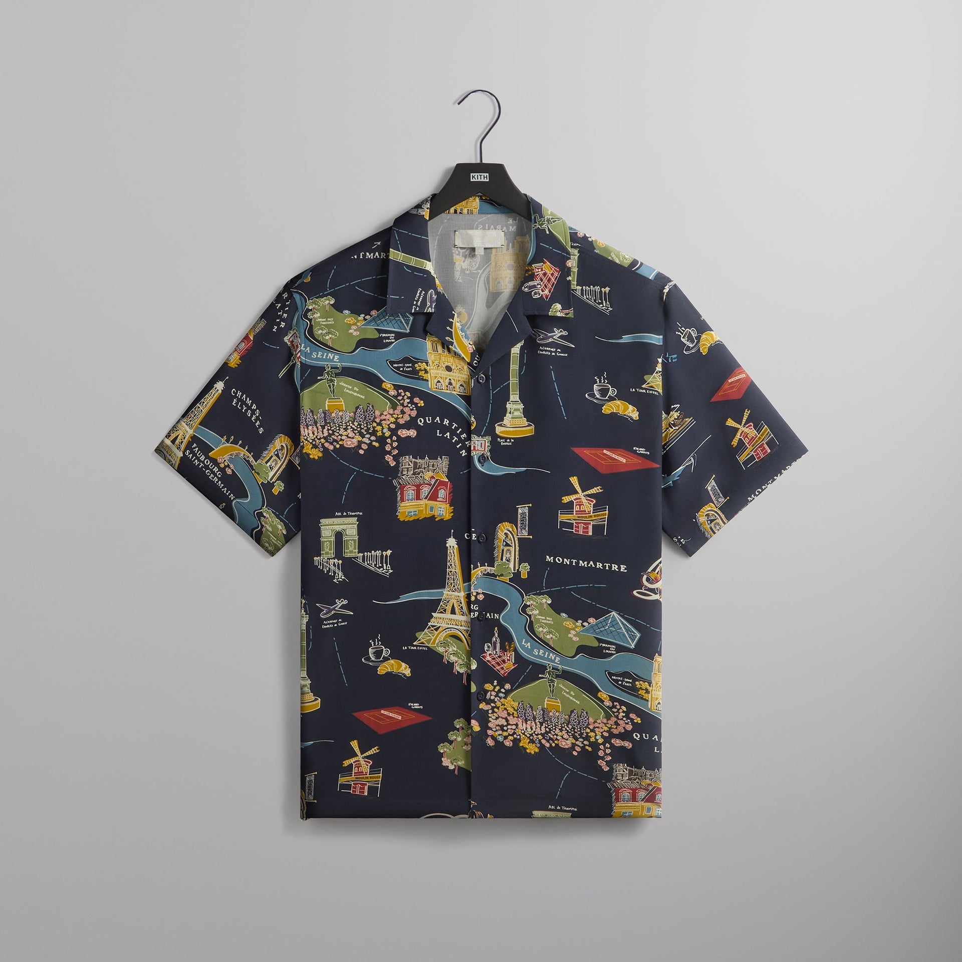 Kith Paris Thompson Camp Collar Shirt - Nocturnal