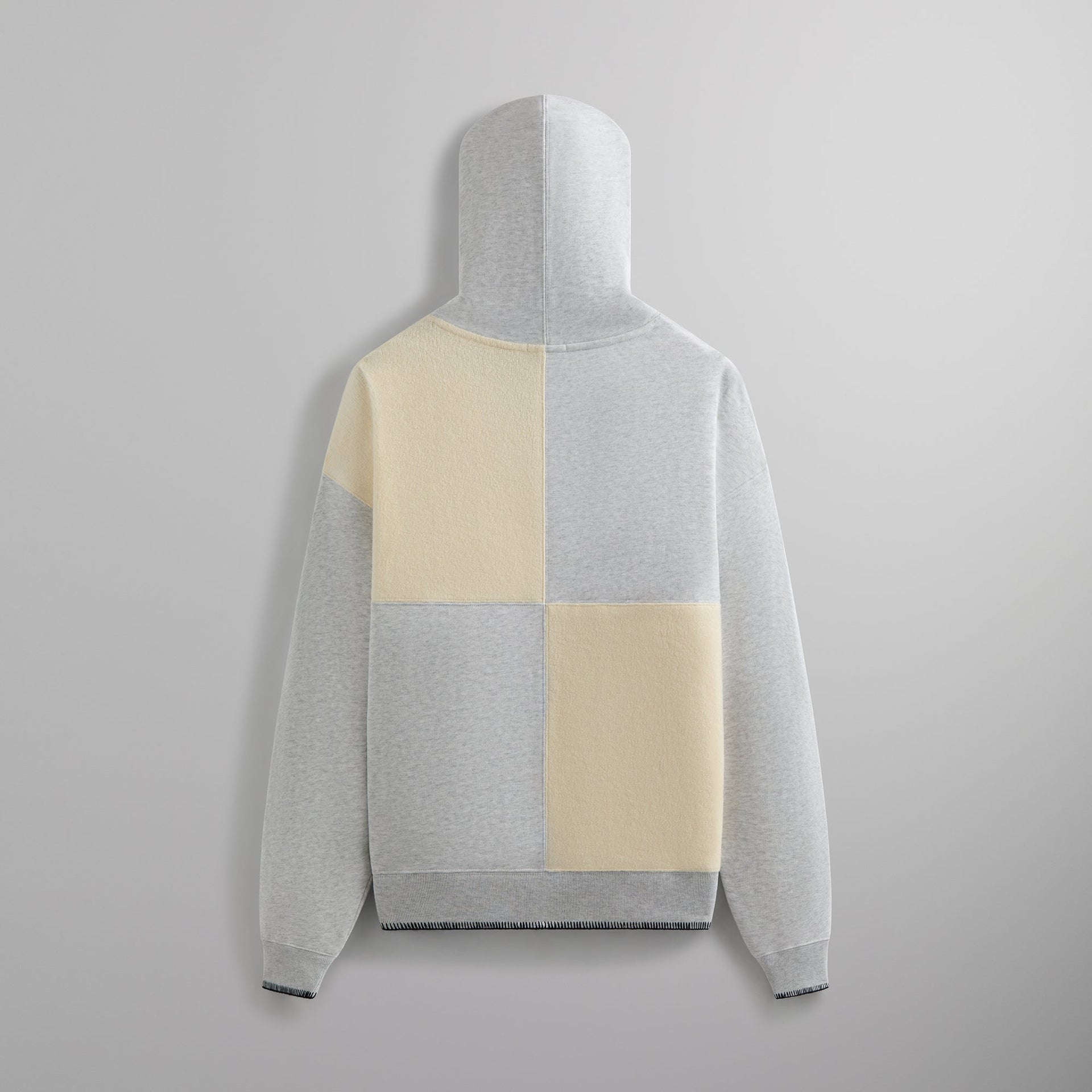 Kith Panelled Nelson Hoodie - Light Heather Grey