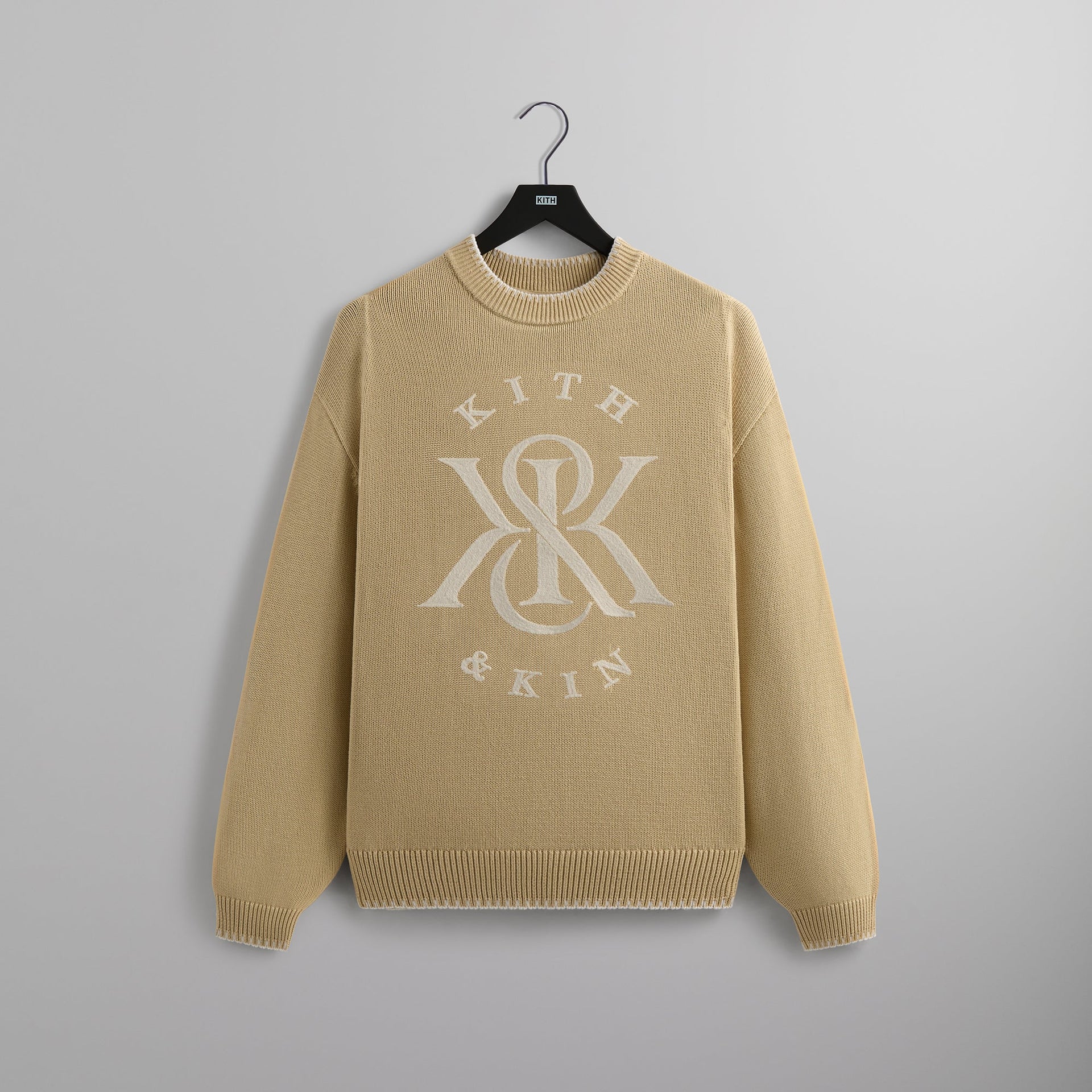 Kith Crest Stitched Lewis Sweater - Eternal