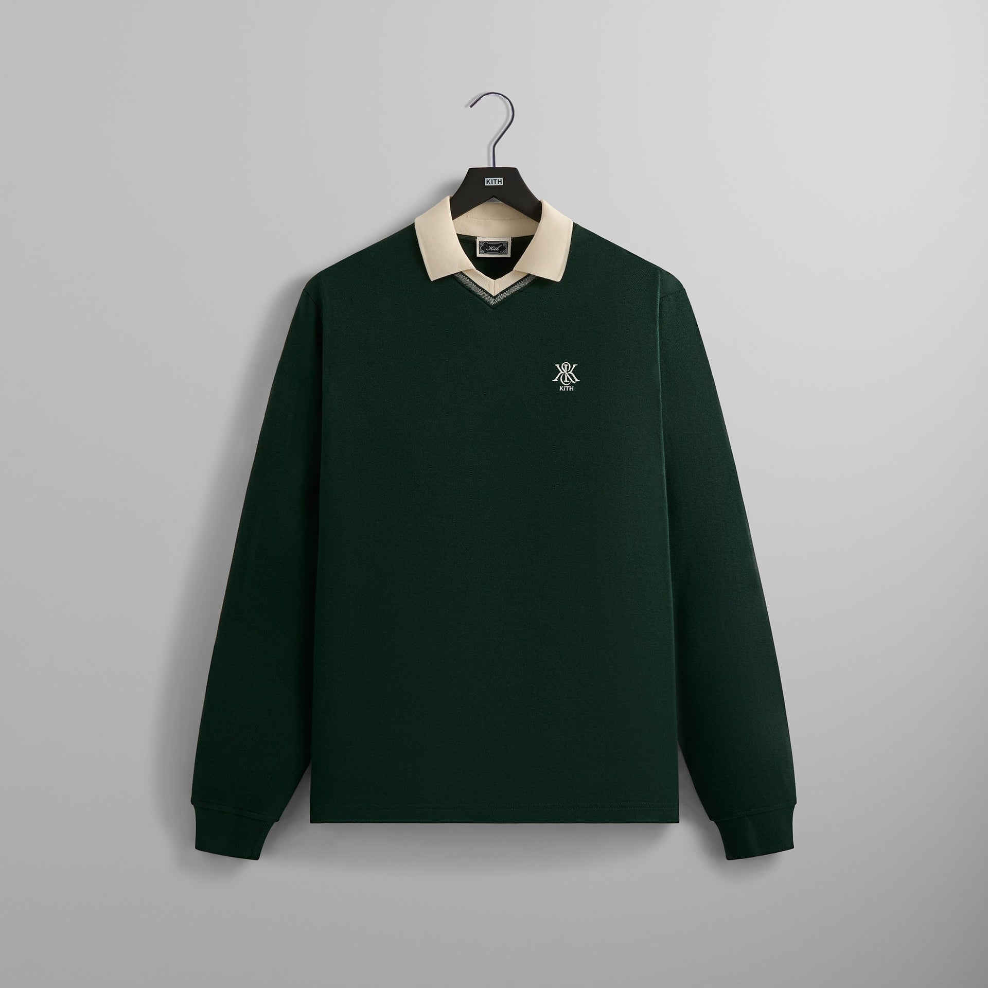 Kith Pique Long Sleeve Tap In Polo - Stadium