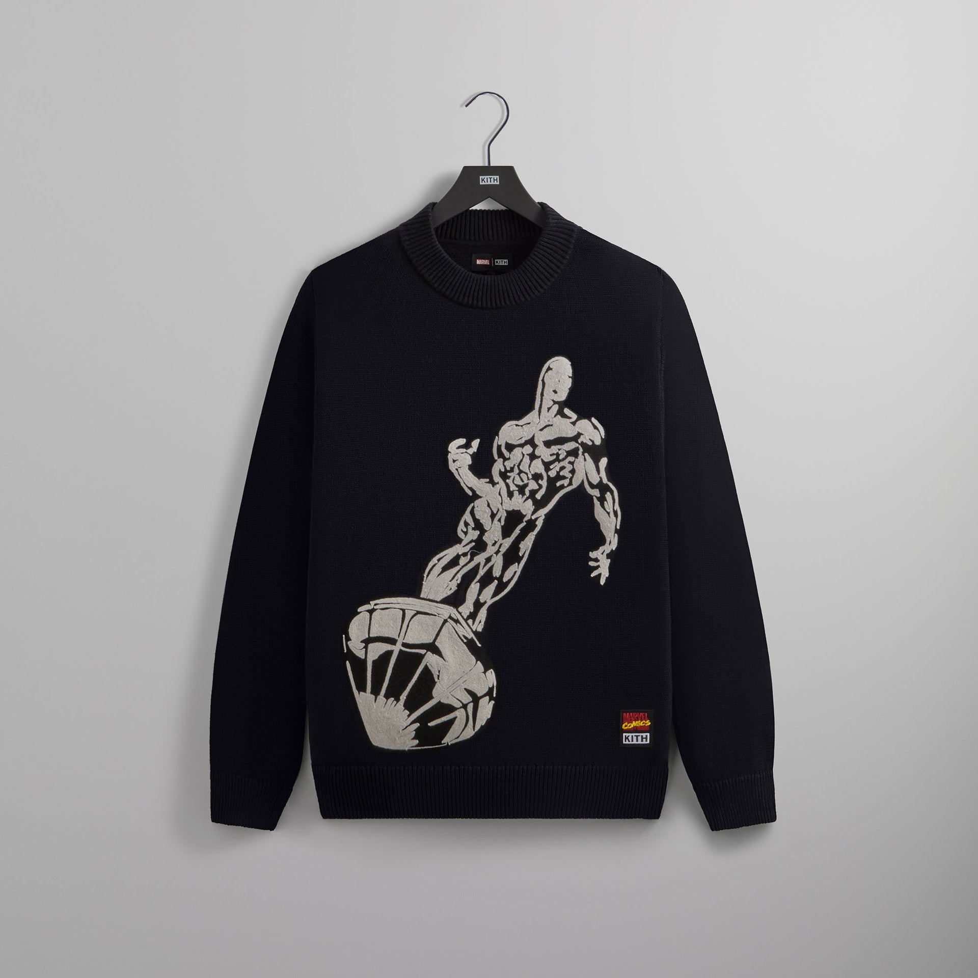 Marvel | Kith Silver Surfer Lewis Crewneck Sweater - Black