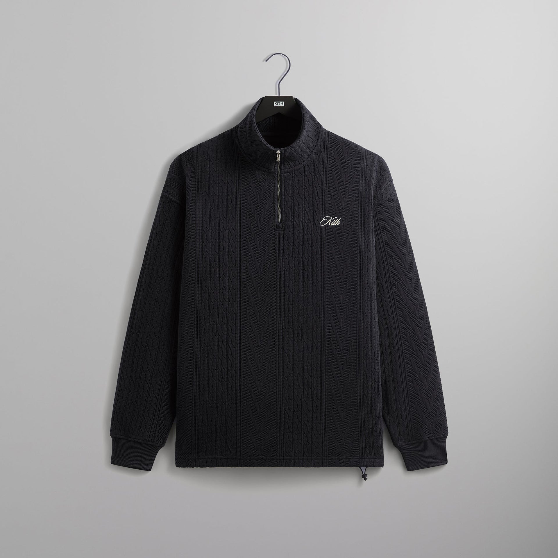 Kith Cable Fleece Quarter Zip - Admiral