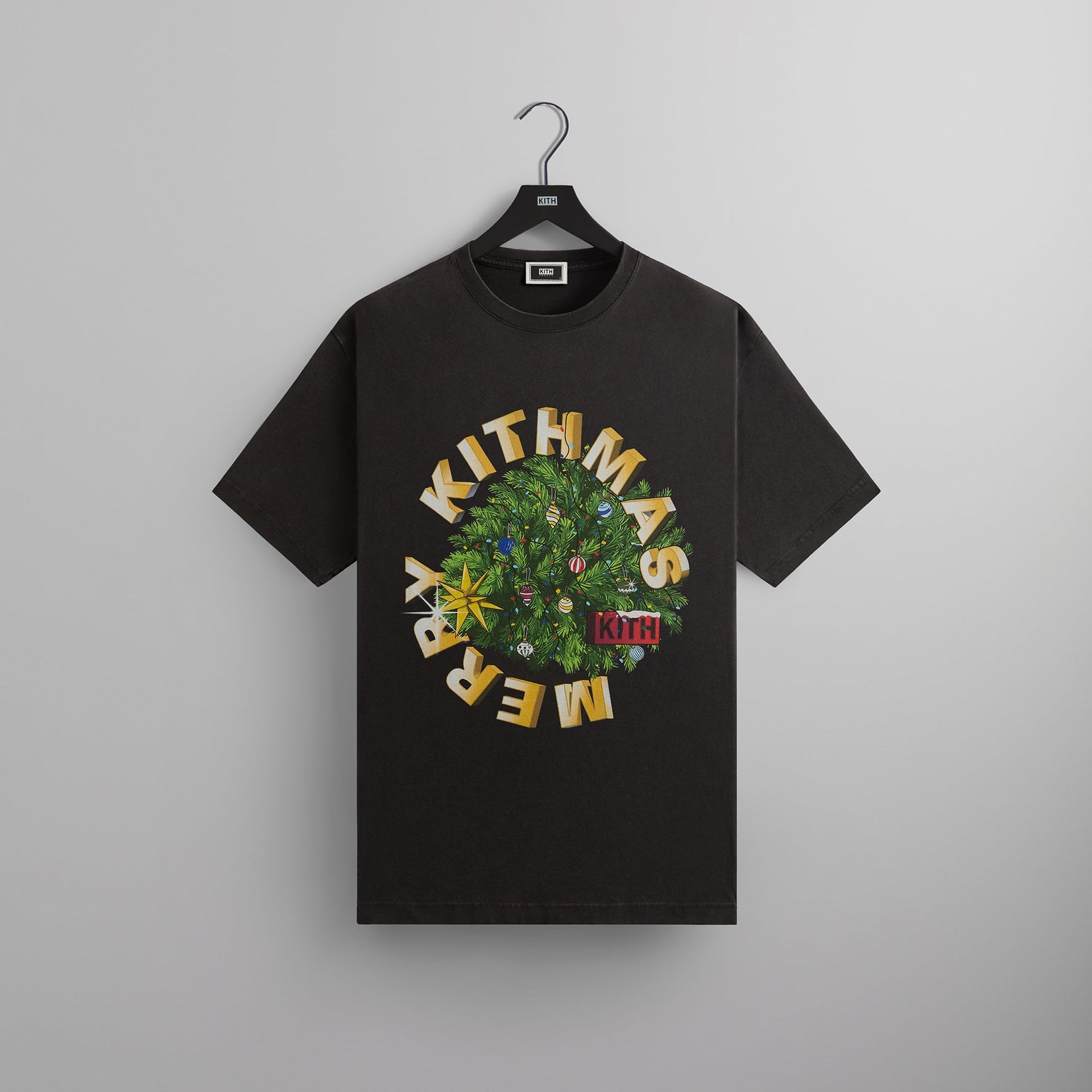 Kithmas Tree Vintage Tee - Black