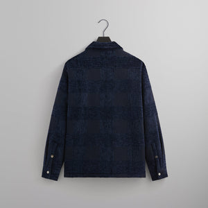 Kith Chenille Plaid Brixton Puffed Shirt Jacket - Nocturnal