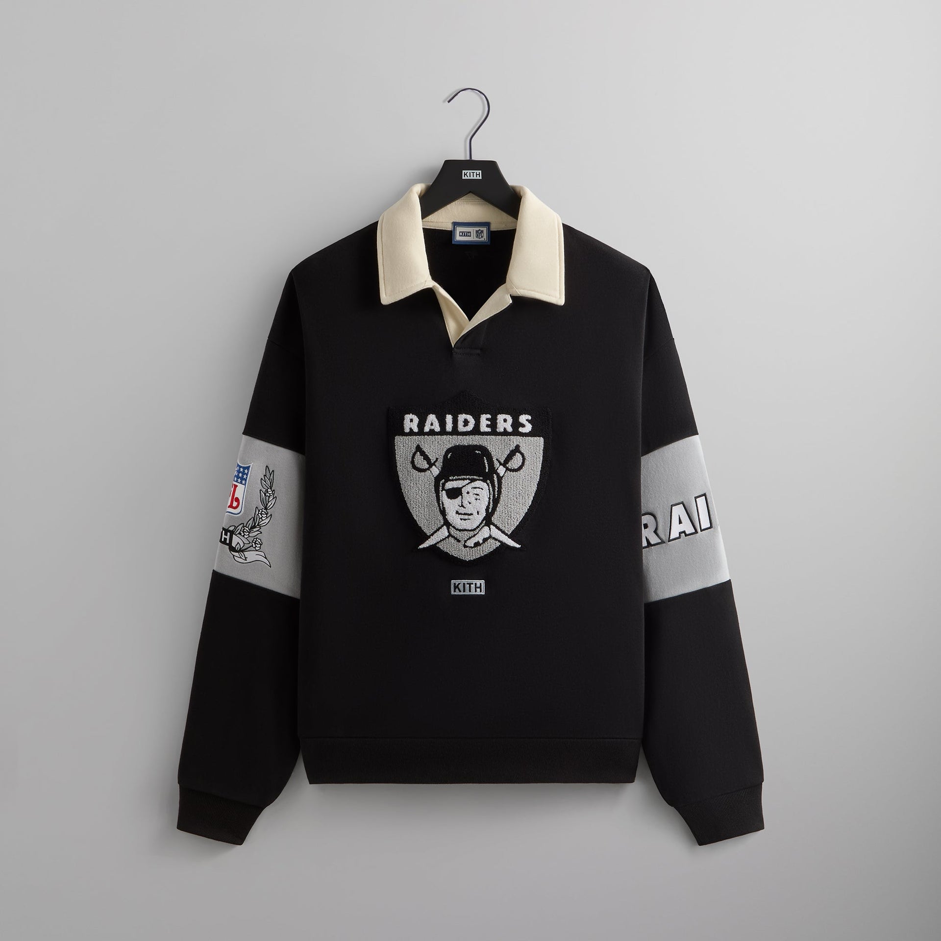 Kith & '47 for the NFL: Raiders Nelson Collared Pullover - Black PH