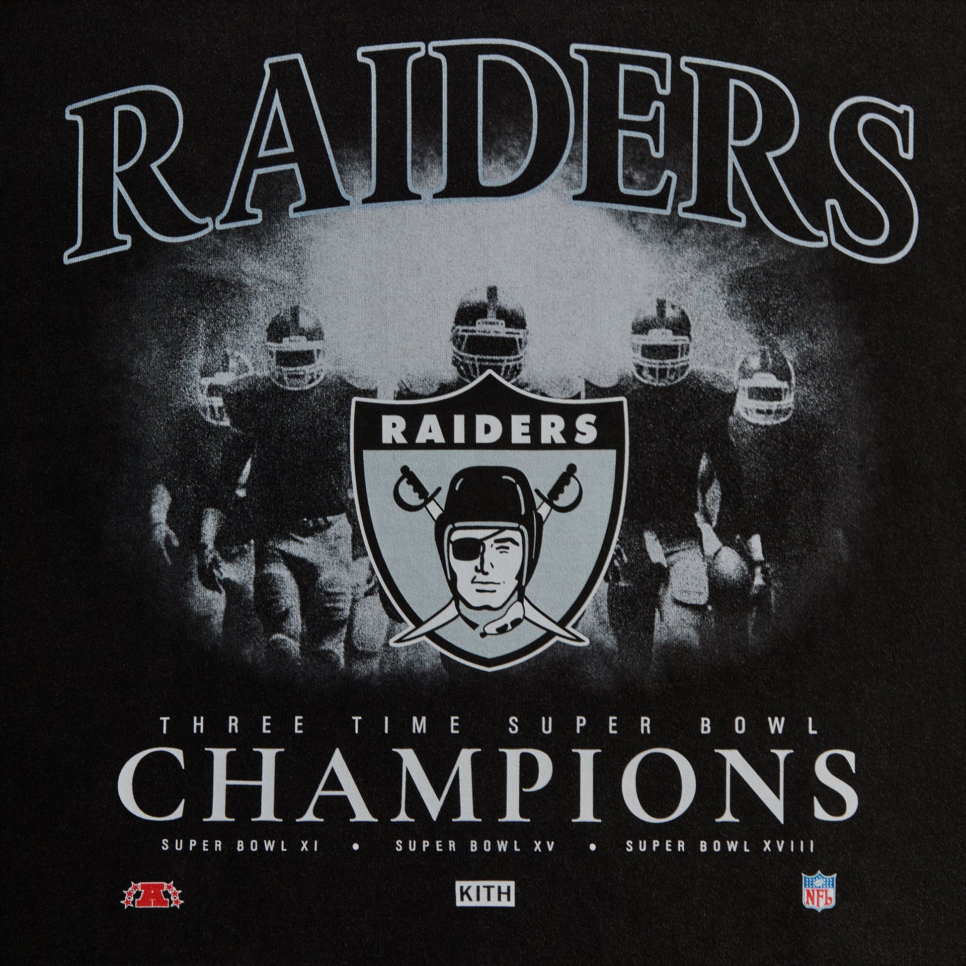 Kith & '47 for the NFL: Raiders Vintage Long Sleeve Tee - Black