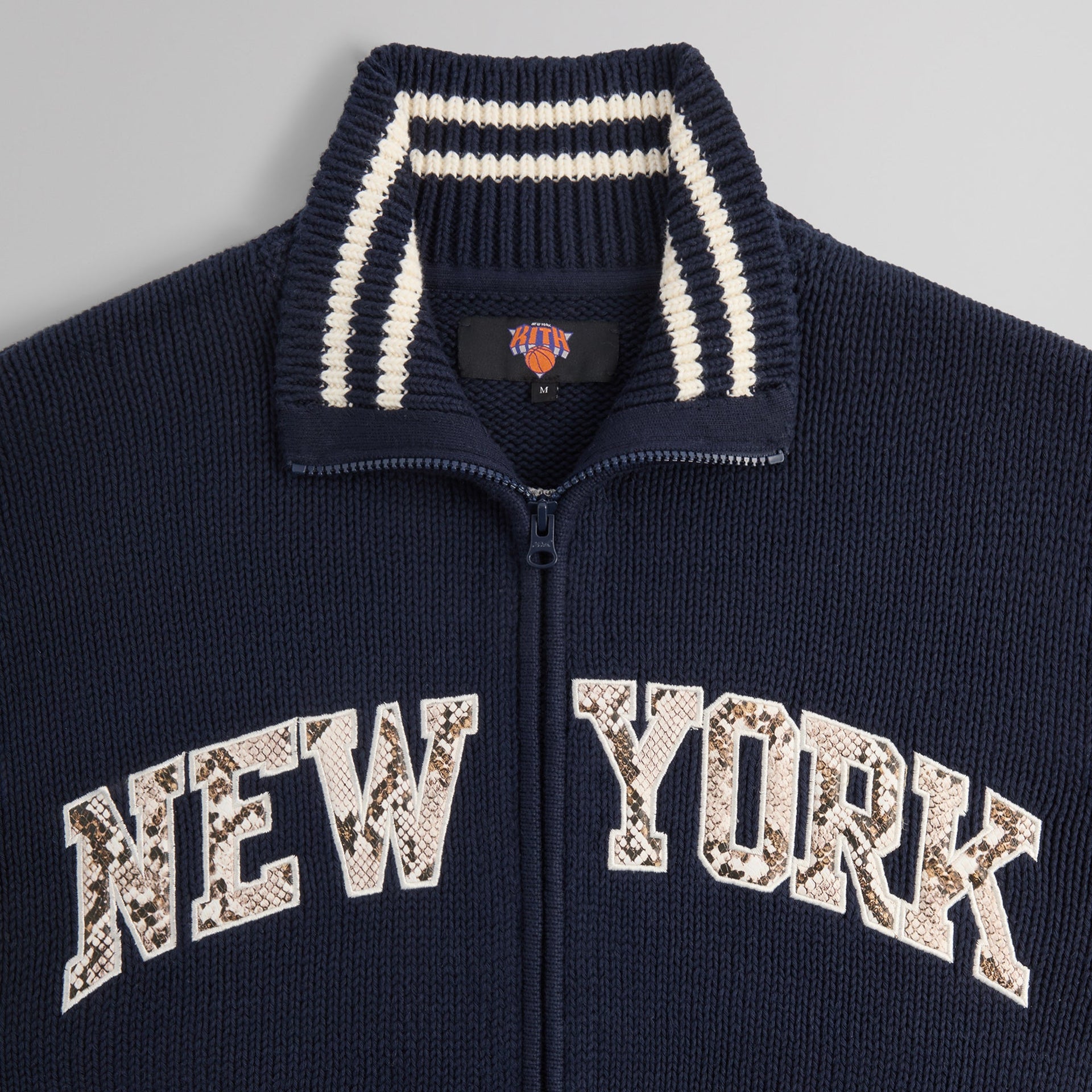 Kith for the New York Knicks Wyona Full Zip Sweater - Nocturnal