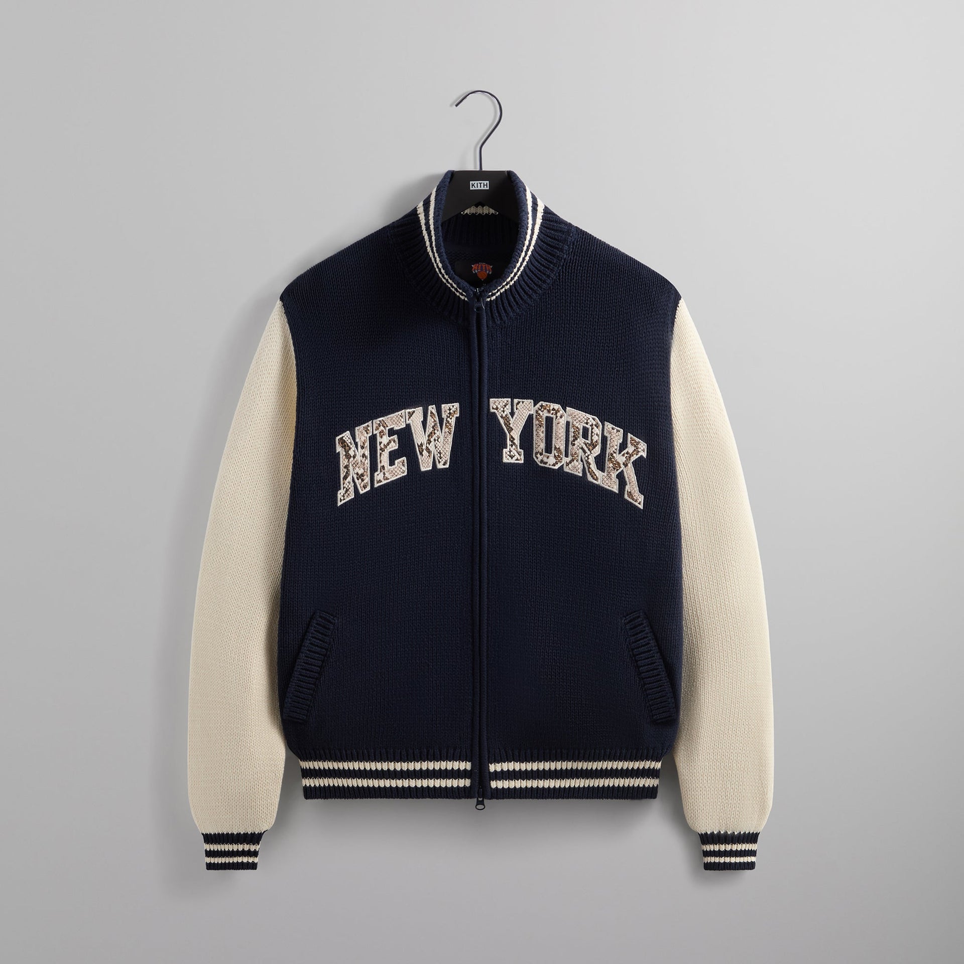 Kith for the New York Knicks Wyona Full Zip Sweater - Nocturnal