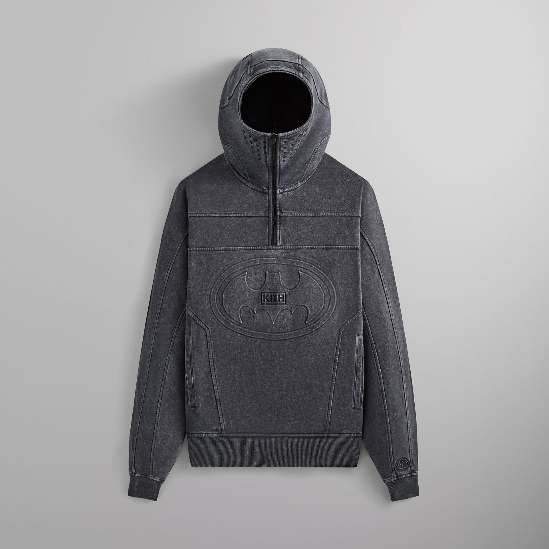 Batman | Kith Quarter Zip Moto Hoodie - Black