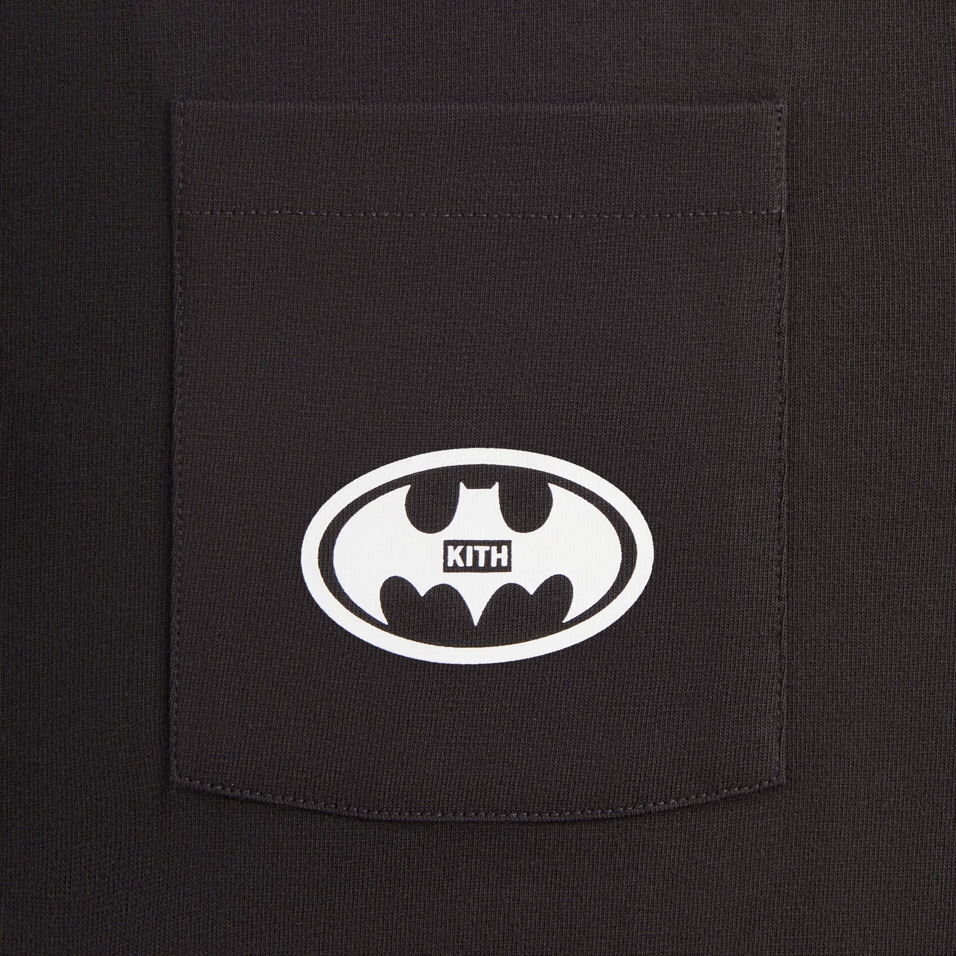 Batman | Kith History Vintage Pocket Long Sleeve Tee - Black