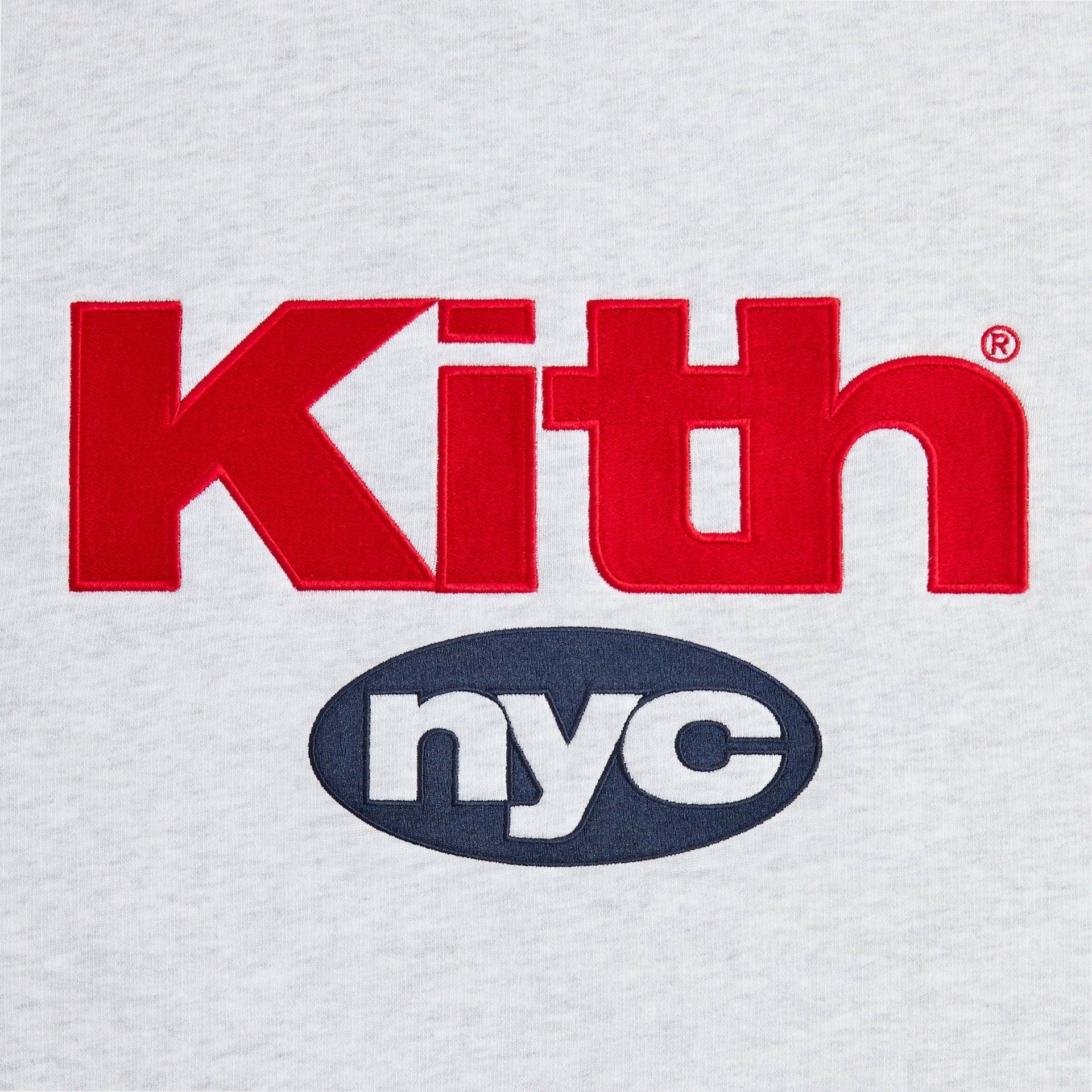 Kith NYC Nimbus Logo Nelson Crewneck - Light Heather Grey