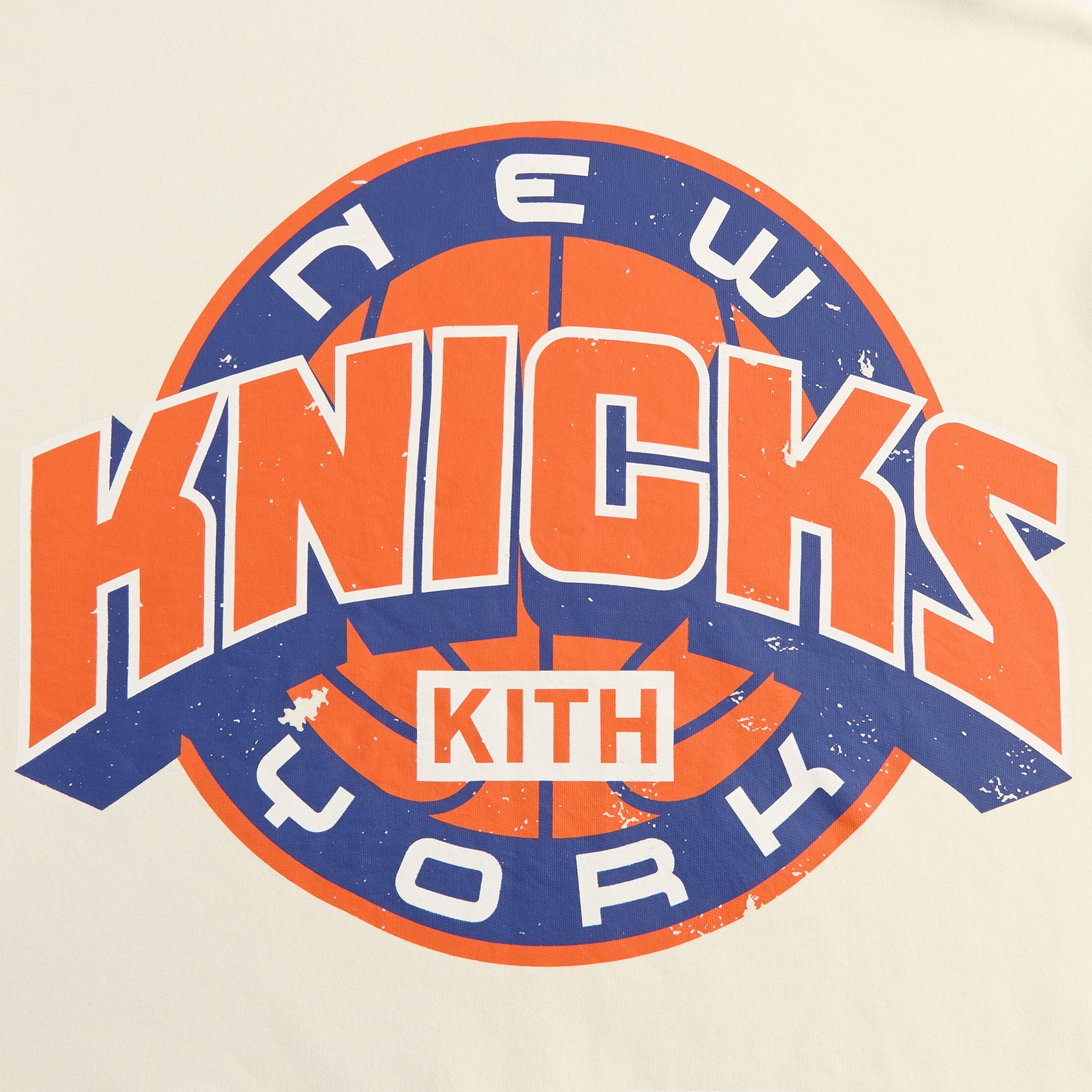 Kith for the New York Knicks Showtime Vintage Nelson Crewneck - Sandrift