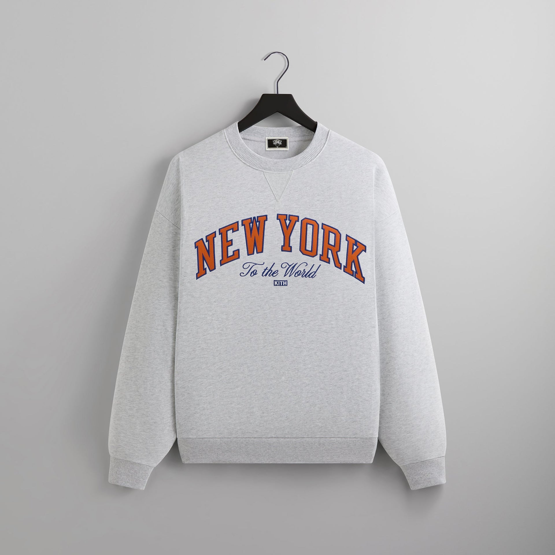 Kith for the New York Knicks Vintage Nelson Crewneck - Light Heather Grey