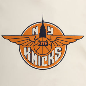 Kith for the New York Knicks Wingman Vintage Nelson Hoodie - Sandrift