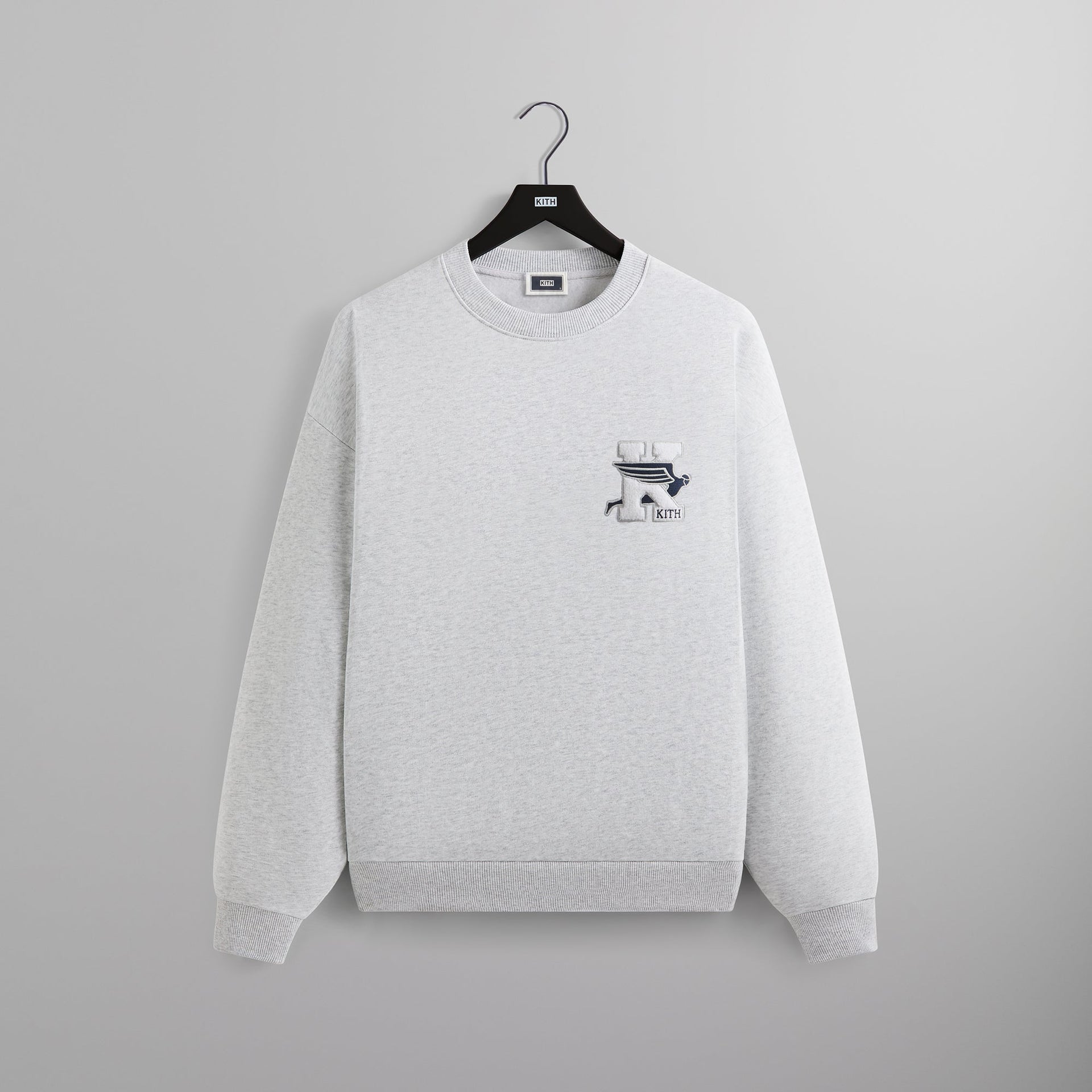 Kith Flight Logo Nelson Crewneck - Light Heather Grey