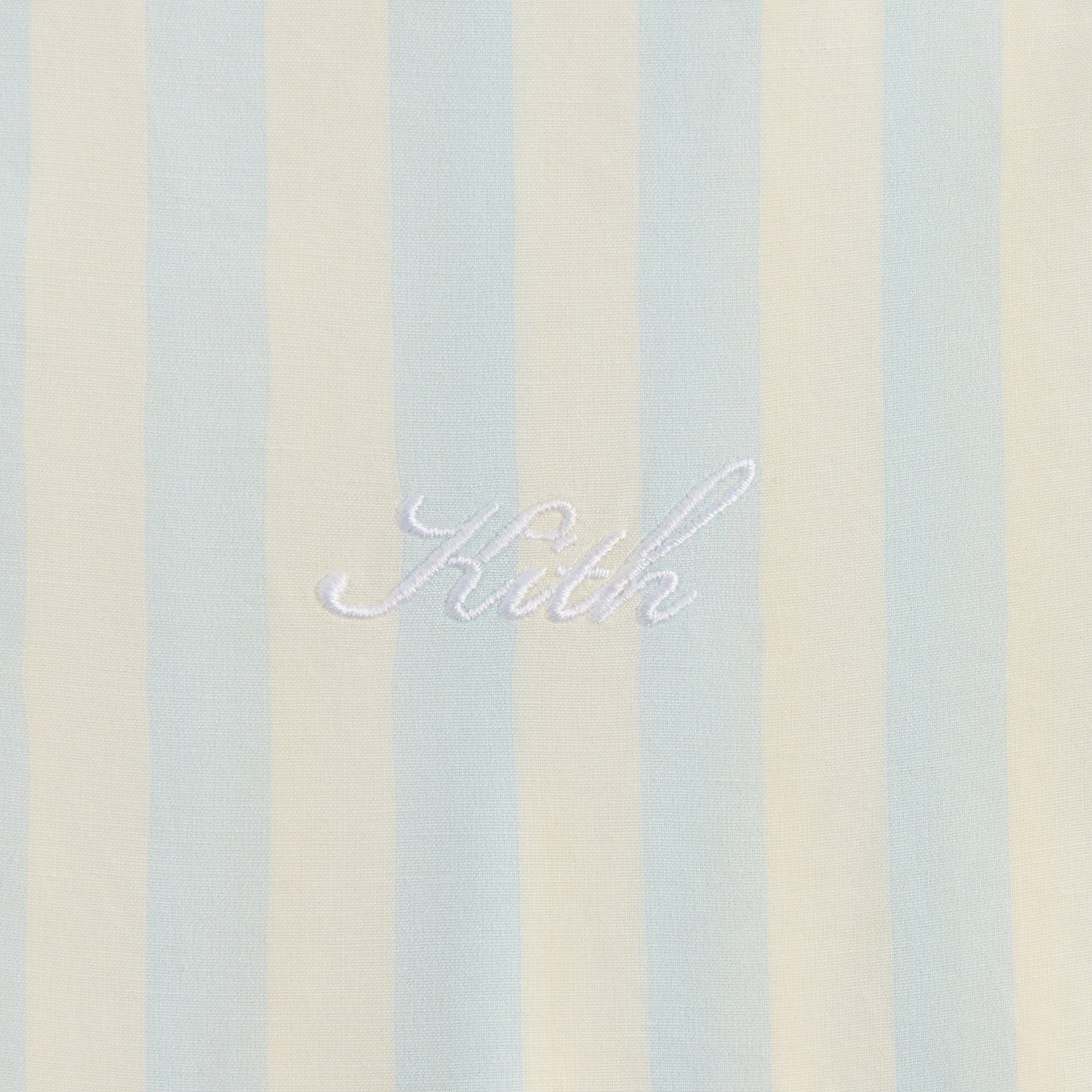 Kith Striped Thompson Camp Collar Shirt - Light Indigo