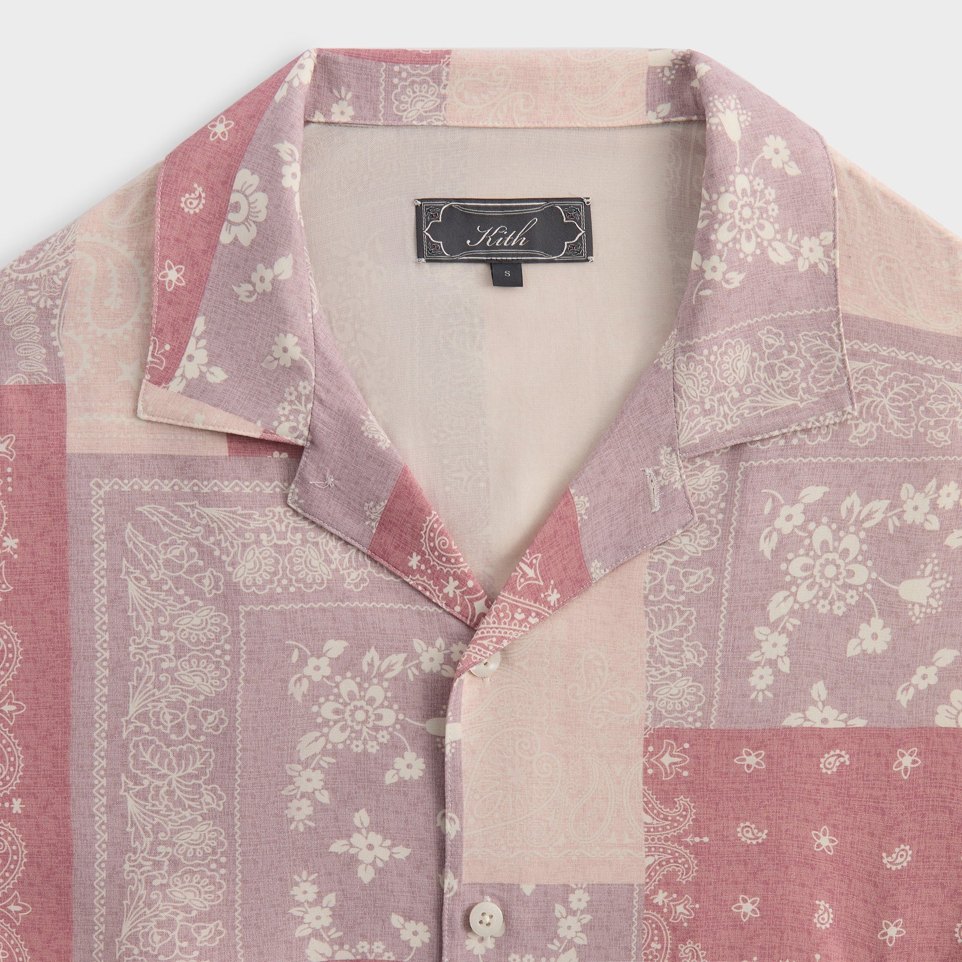 Kith Silk Lyocell Bandana Reade Shirt - Pink Opal
