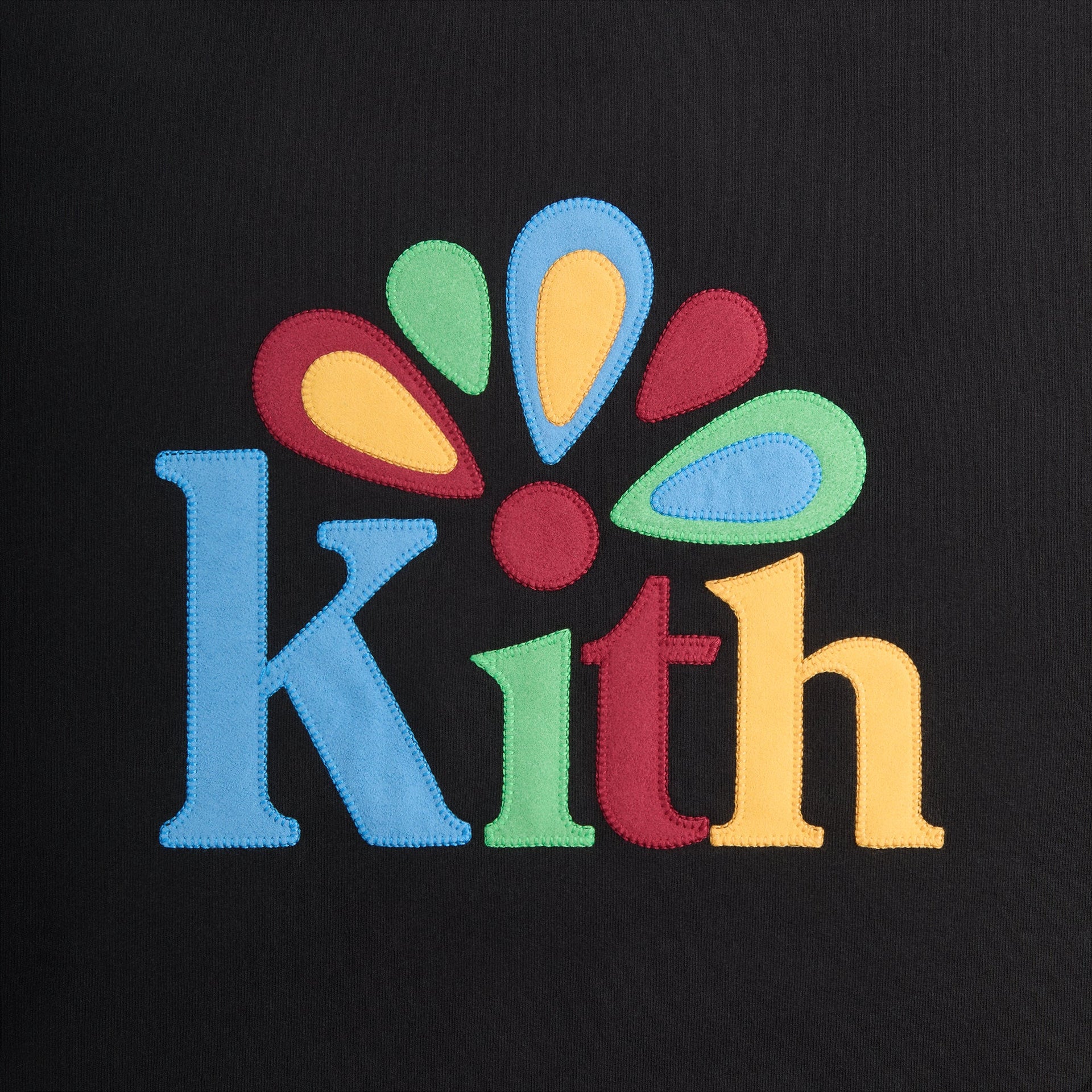 Kith Serif Applique Nelson Crewneck - Black