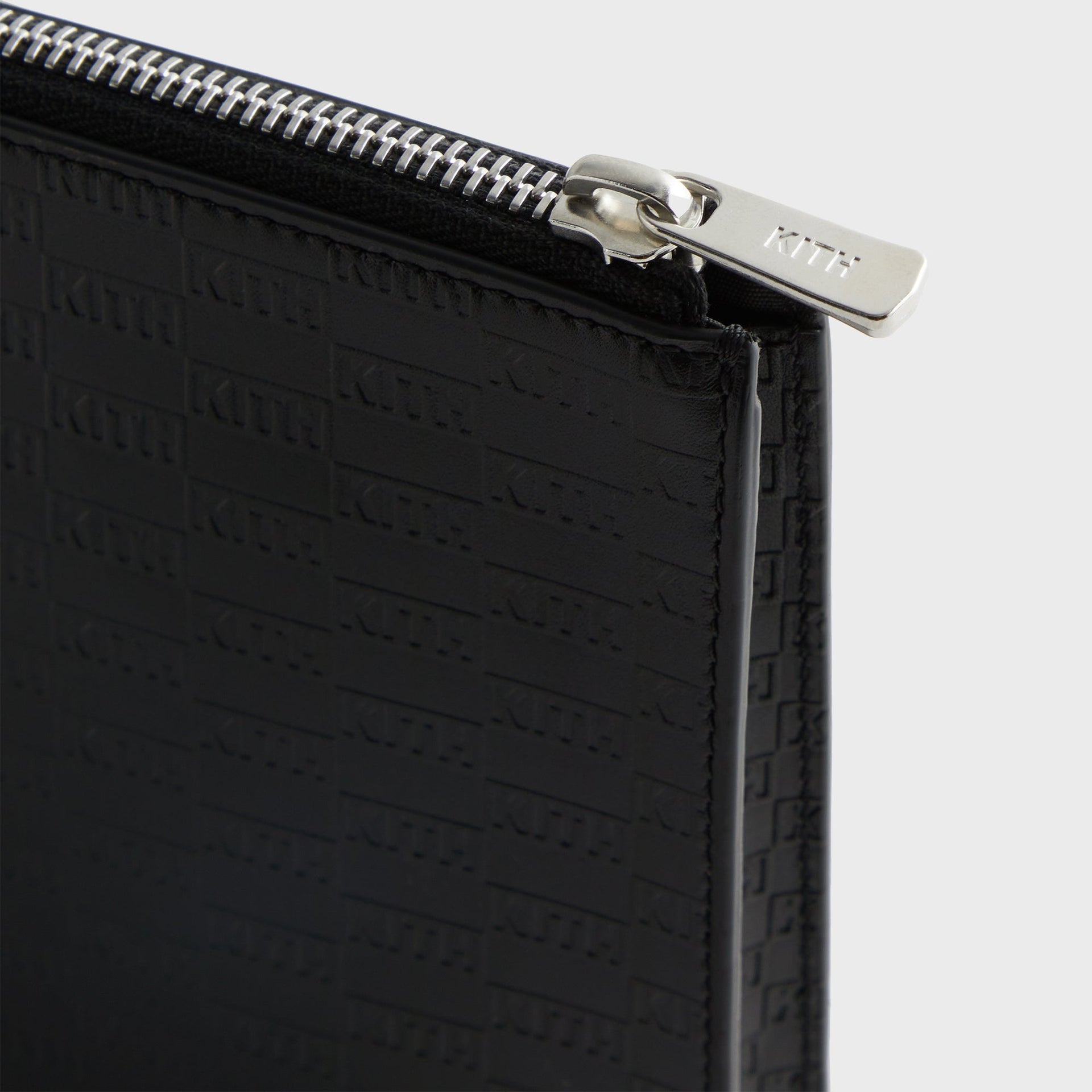 Kith Monogram Zipper Pouch in Black