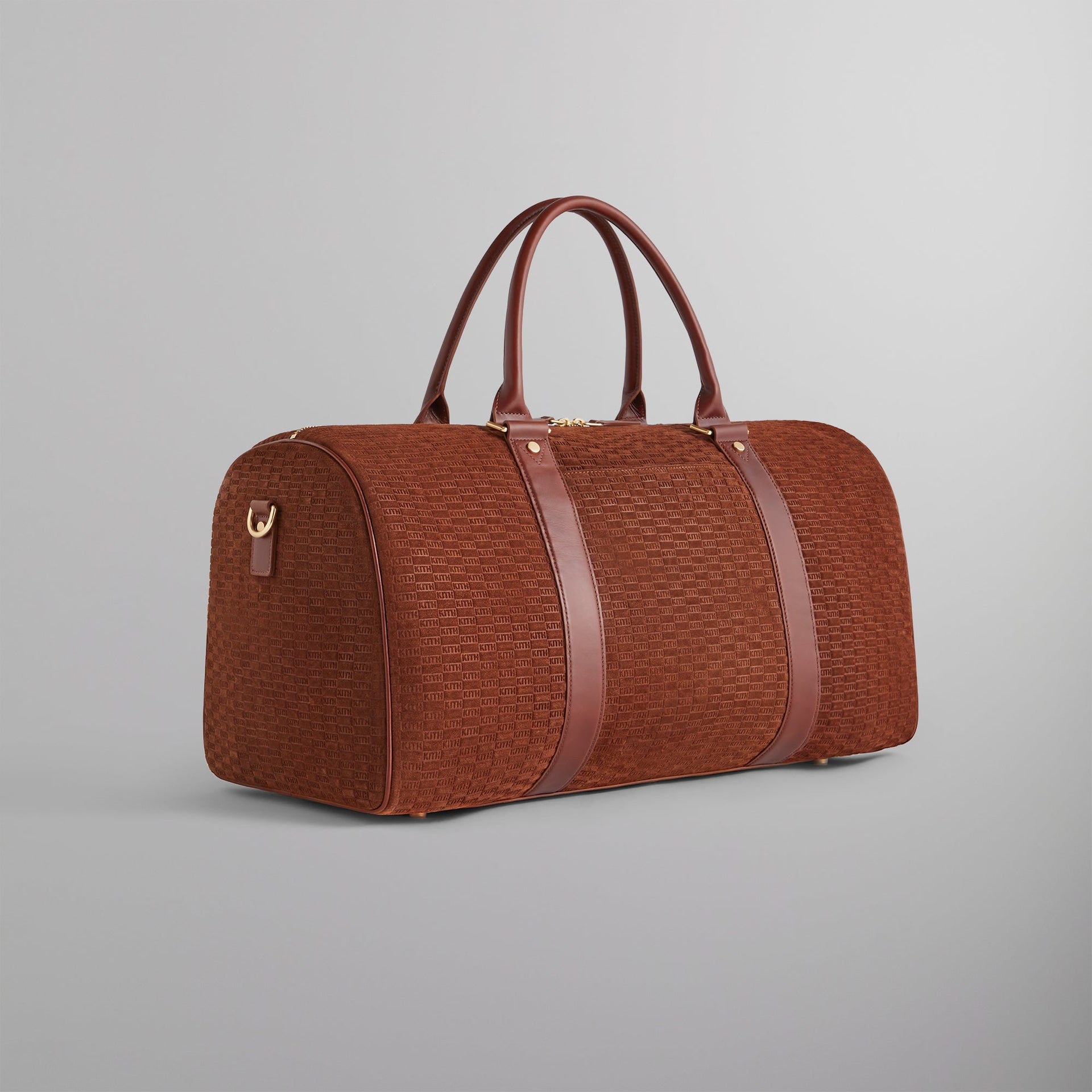 Kith Monogram Suede Duffle Bag - Walnut