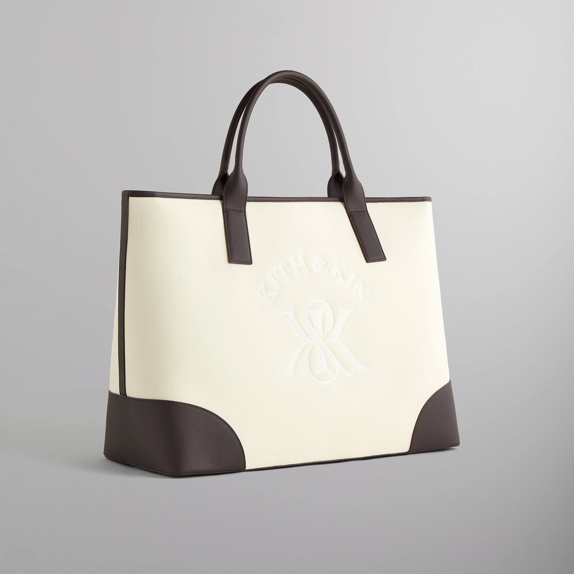 Kith Leather Trimmed Canvas Tote - Sandrift