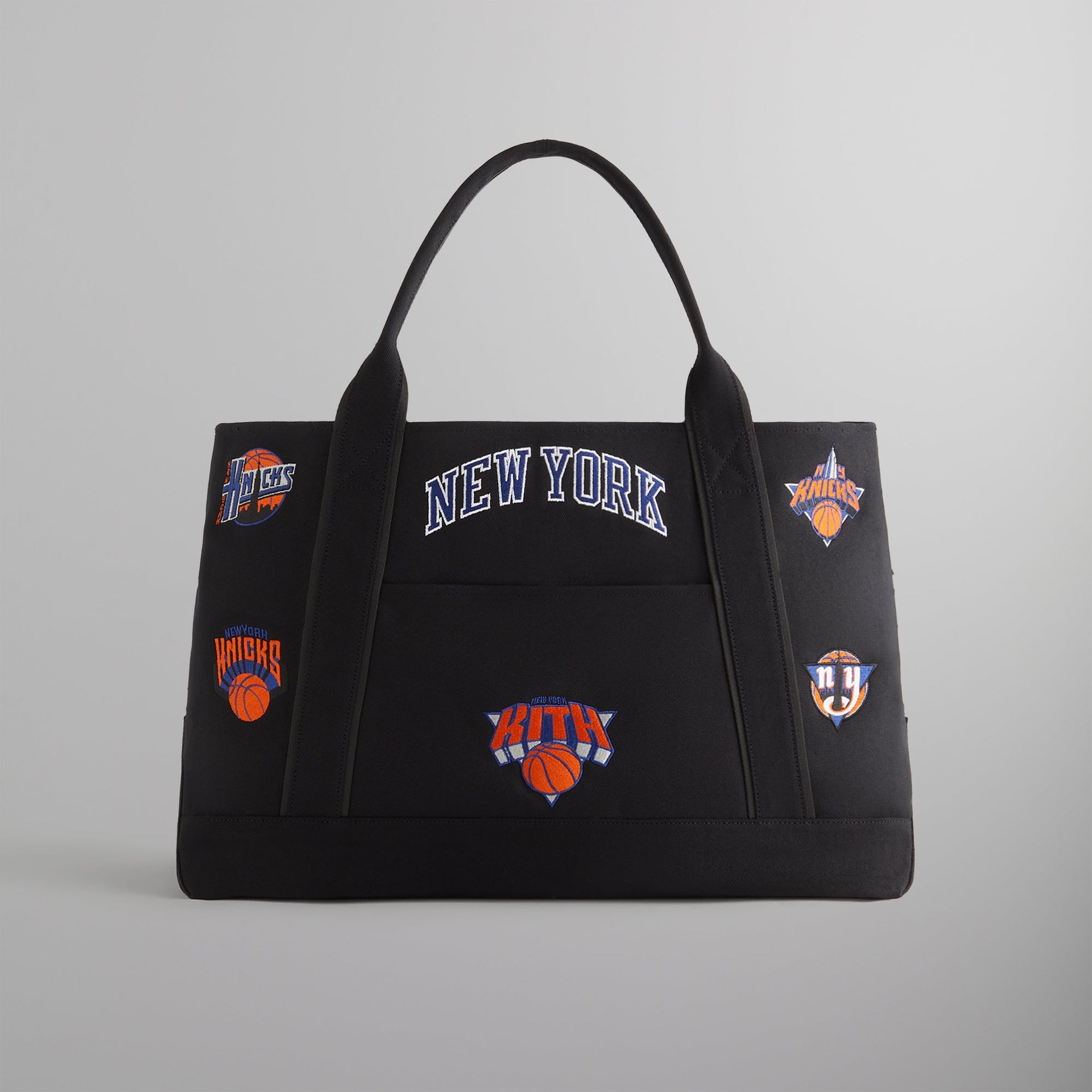 Kith for the New York Knicks All Over Embroidered Canvas Tote - Black