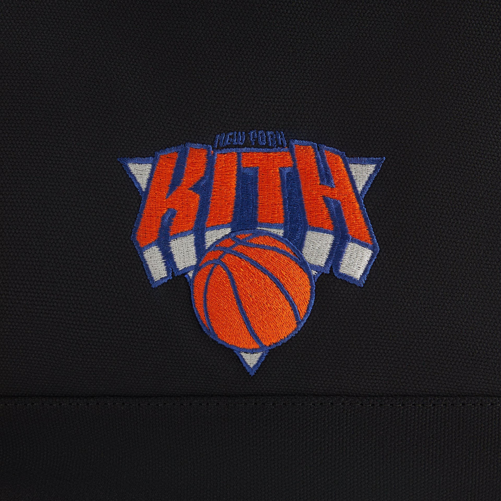 Kith for the New York Knicks All Over Embroidered Canvas Tote - Black