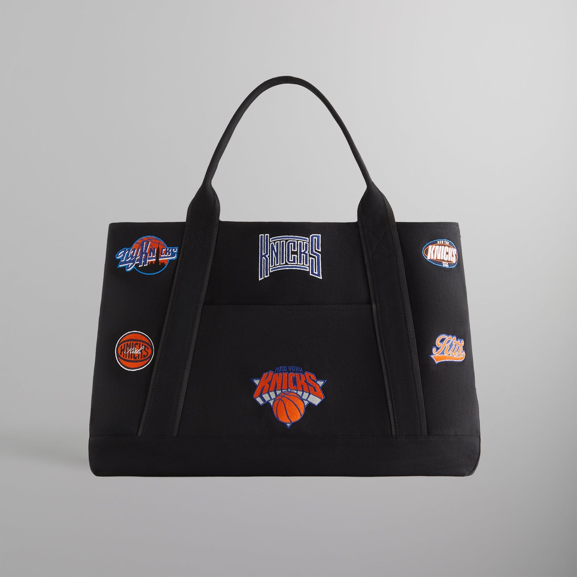 Kith for the New York Knicks All Over Embroidered Canvas Tote - Black