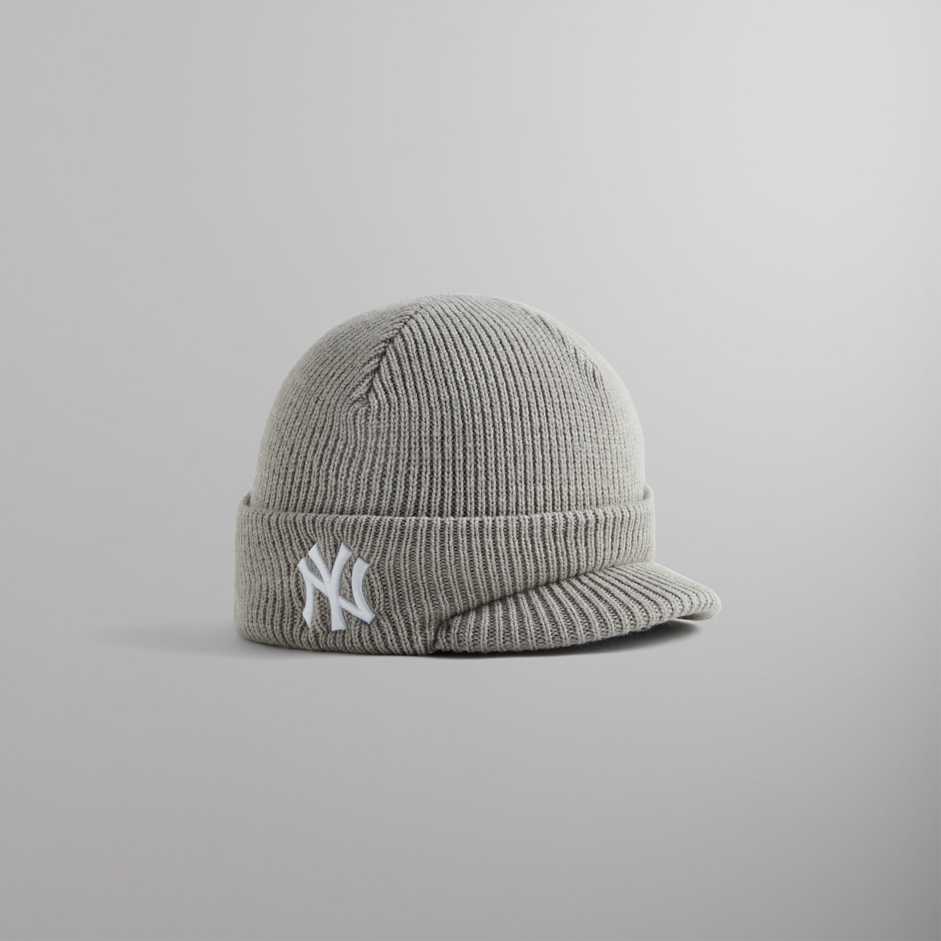 Kith for the New York Yankees Visor Beanie - Light Heather Grey