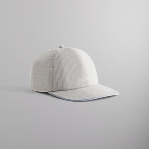 Kith Pinstripe Linen Leggero Cap - Light Heather Grey