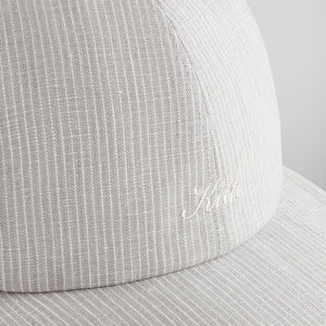 Kith Pinstripe Linen Leggero Cap - Light Heather Grey