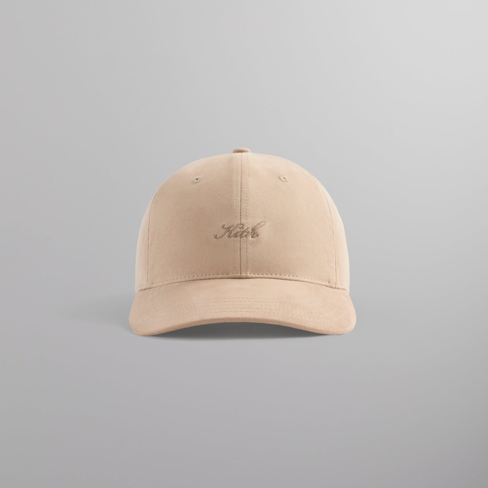 Kith Microsuede Two Tone Kith Script Aaron Cap - Muslin