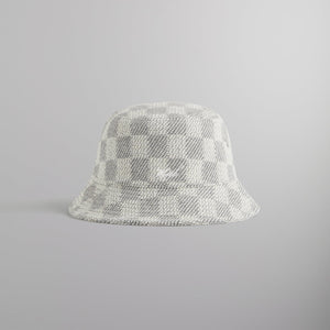 Kith Check Boucle Dawson Bucket Hat - Steel