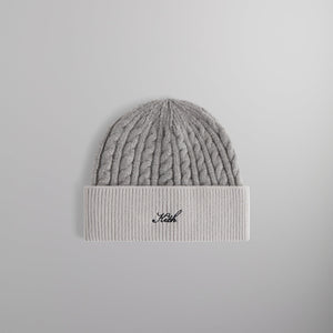 Kith Cable Knit Mia Beanie - Light Heather Grey