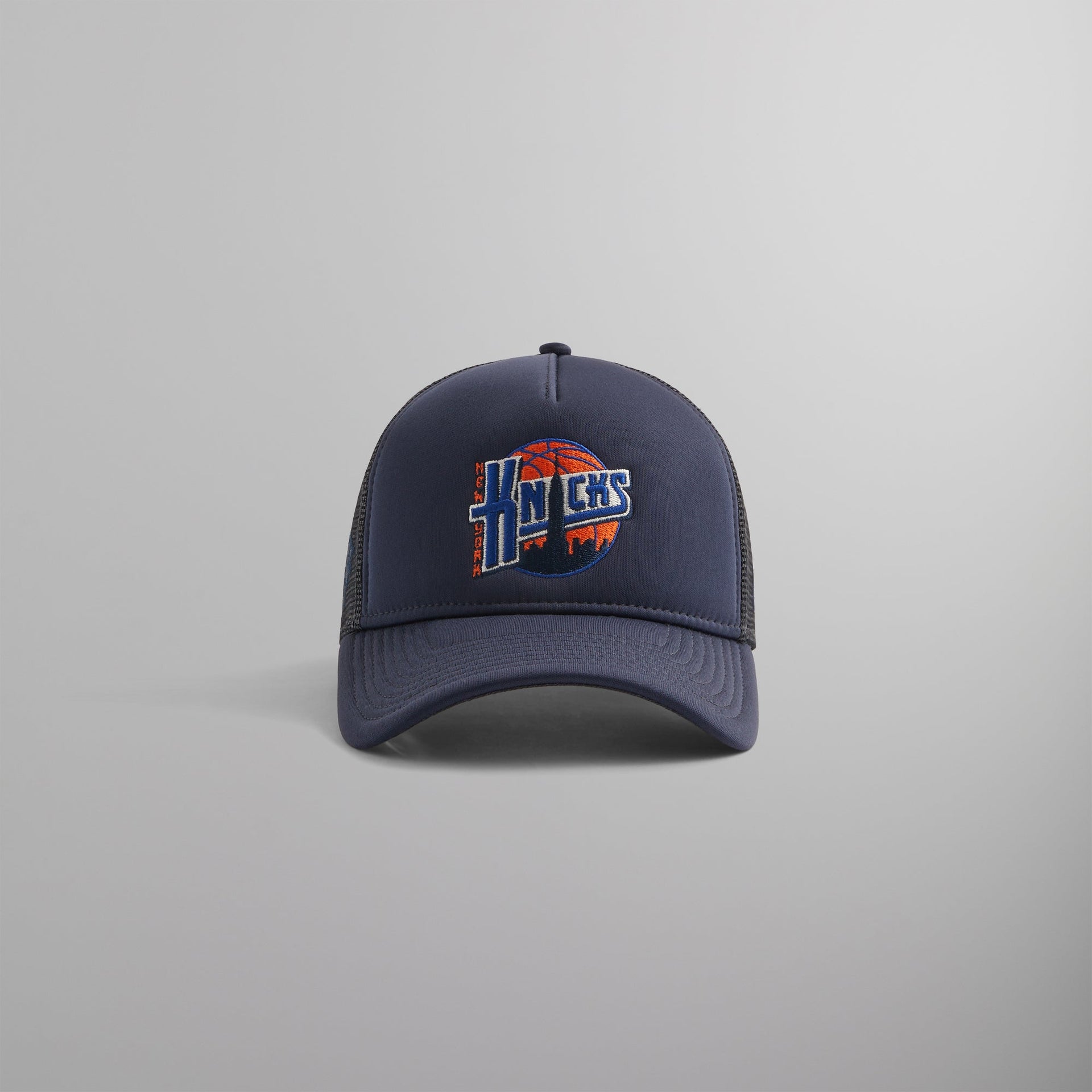 Kith & New Era for the New York Knicks 9FORTY A Frame Trucker Hat - Nocturnal