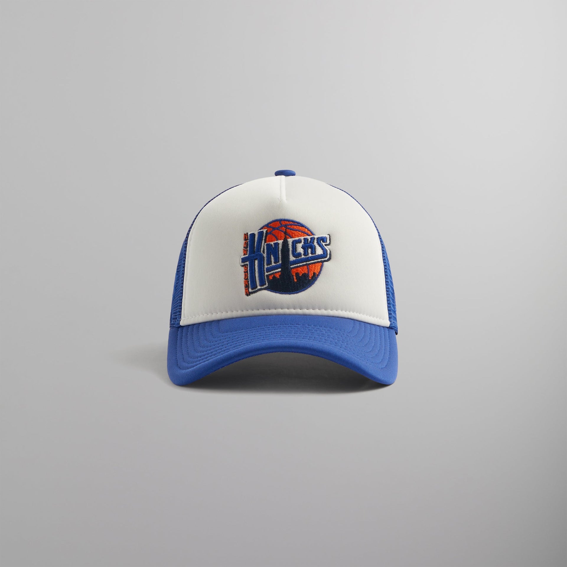 Kith & New Era for the New York Knicks 9FORTY A Frame Trucker Hat - Royal