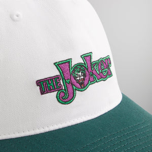 Batman | Kith Joker Twill Low Pinch Crown Snapback - White