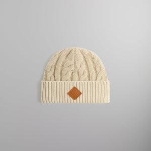 Kithmas Leather Crest Mia Beanie - Heather Oatmeal