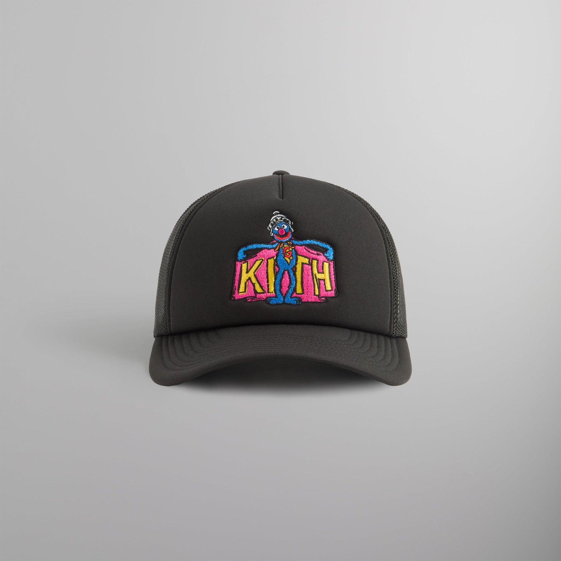 Kith for Sesame Street Super Grover Nolan Trucker Cap - Black