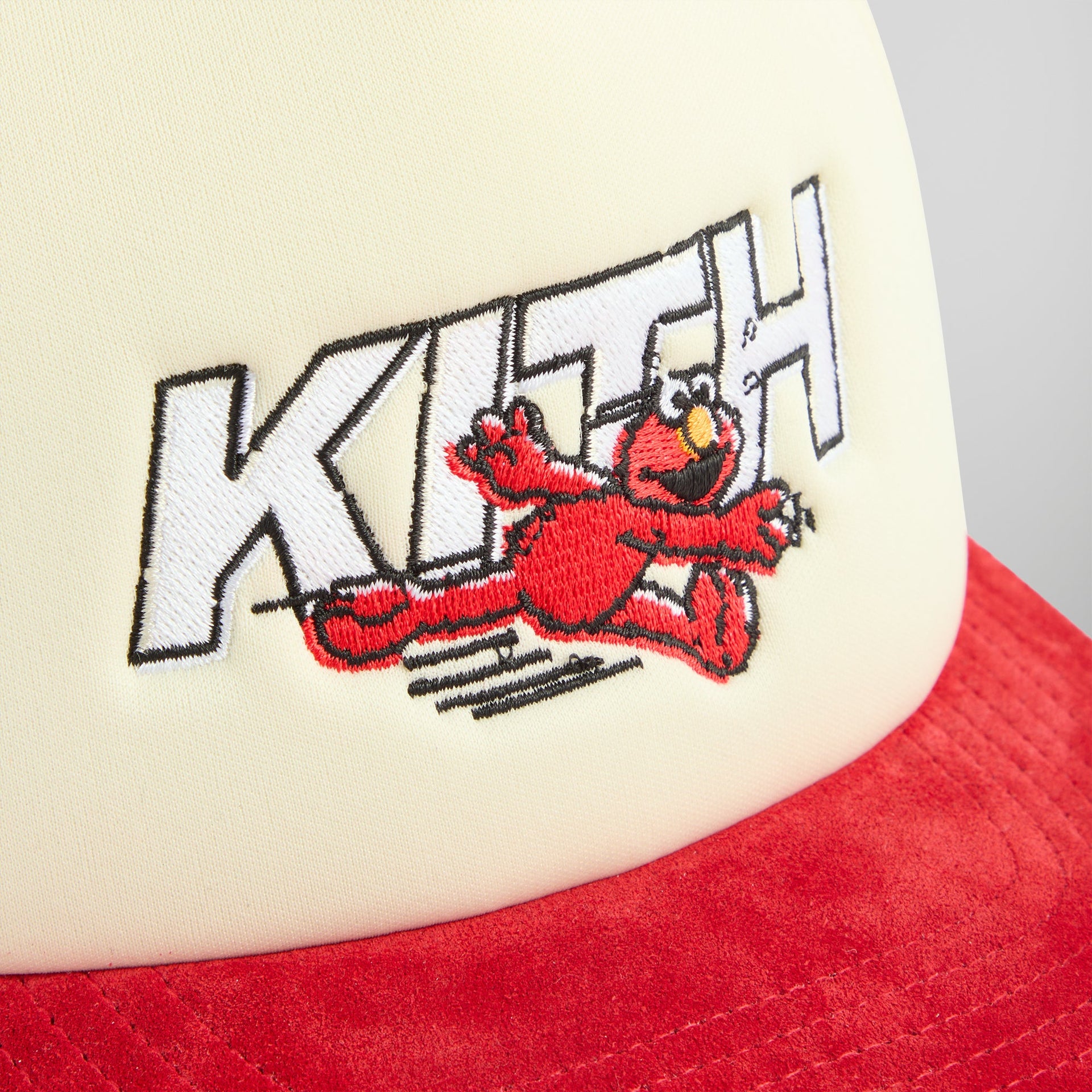 Kith for Sesame Street Fast Elmo Nolan Trucker Cap - Sandrift