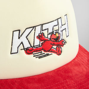 Kith for Sesame Street Fast Elmo Nolan Trucker Cap - Sandrift