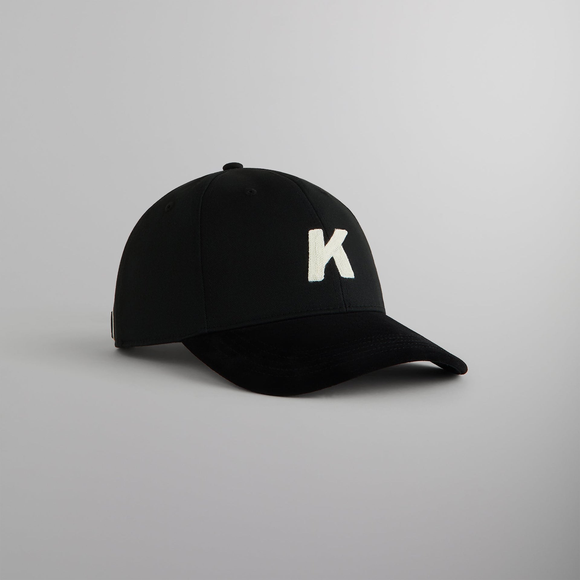 Kith Crochet K Aaron Classic Cap With Suede Brim - Black