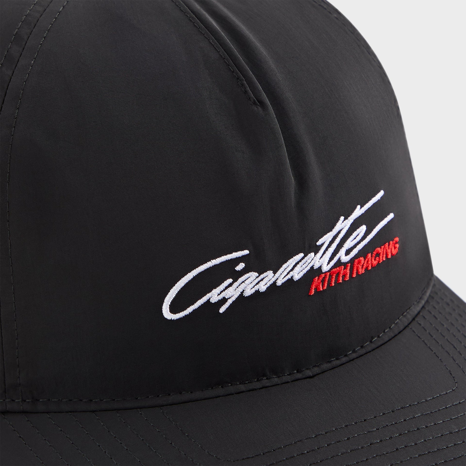 Kith for Cigarette Wrinkle Nylon Bay Low Pinch Crown Snapback - Black