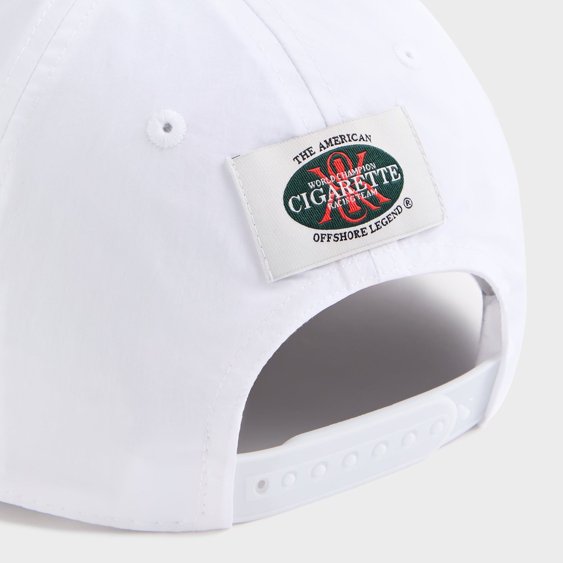 Kith for Cigarette Wrinkle Nylon Bay Speed Low Pinch Crown Snapback - White
